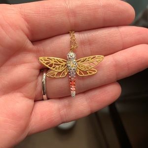 Swarovski Crystal dragon fly necklace